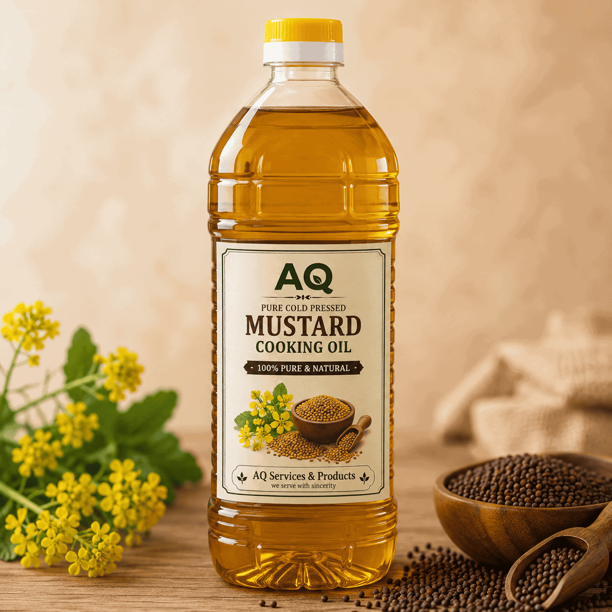 Pure Cold Pressed Mustard Cooking Oil